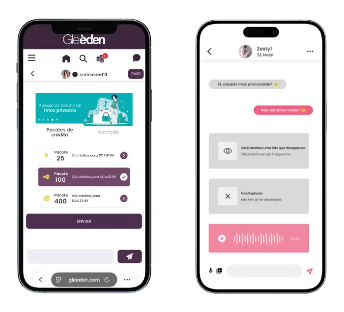 Gleeden pague para conversar
